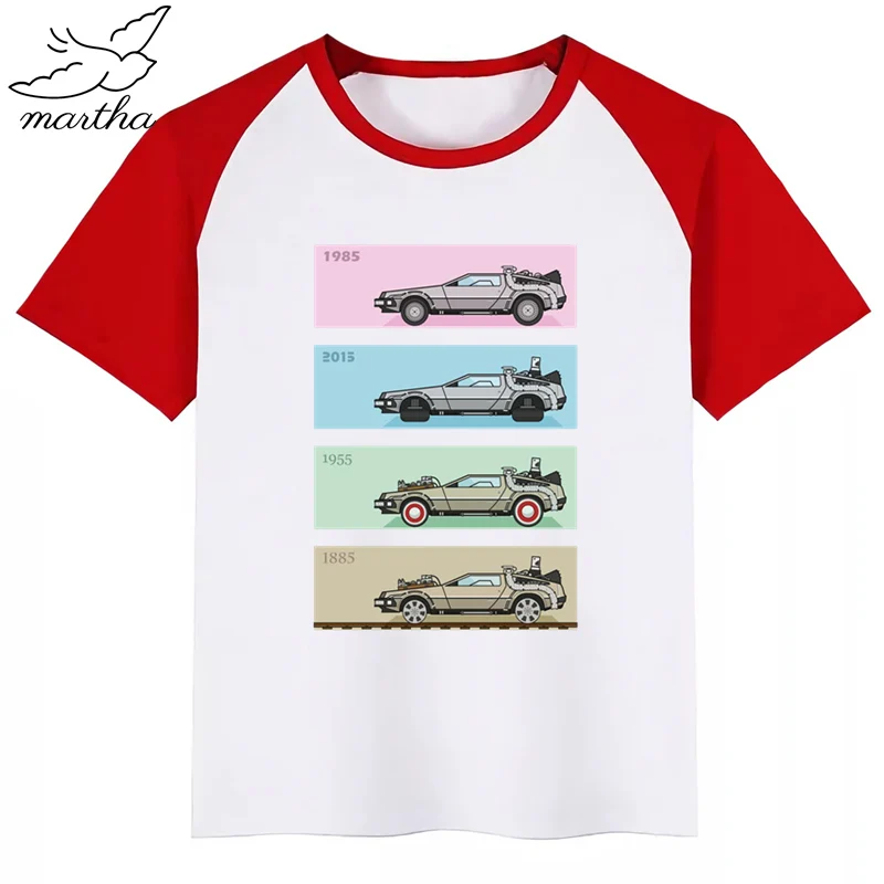 DMC Delorean/Детская футболка с принтом DMC «Назад в будущее» забавная одежда для маленьких мальчиков и девочек детская летняя футболка с короткими рукавами