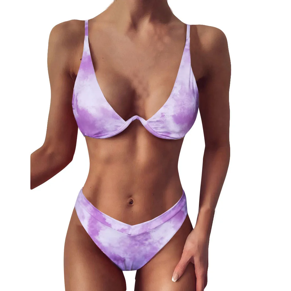 

Women Steel Bracket Sling Push-Up Padded Bra Bikini Set Swimsuit Swimwear Bathing Suit Summer Biquini Beach Wear Bikinis