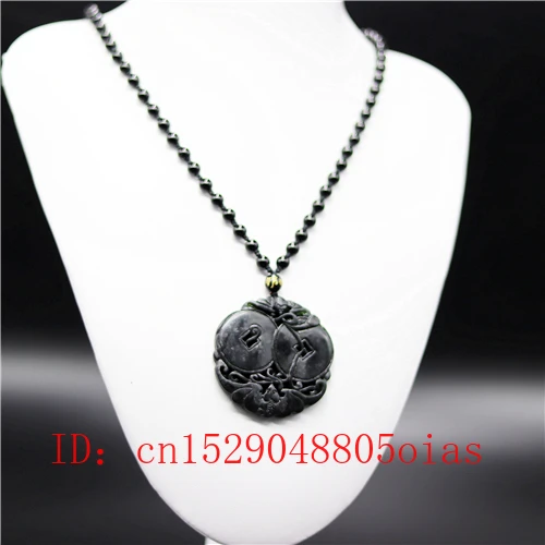 Натуральный черный зеленый китайский нефритовый летучая мышь кулон обсидиан