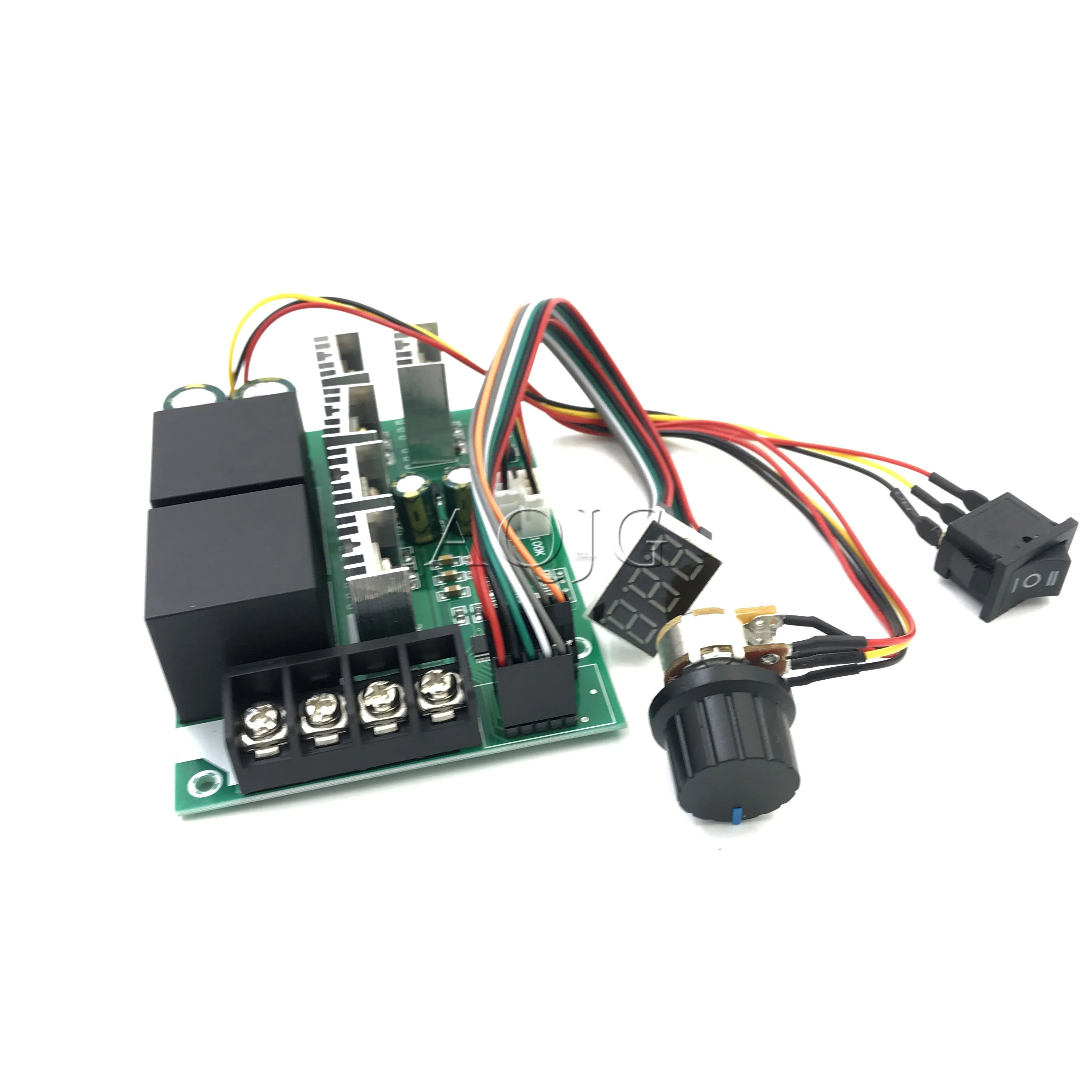 Цифровой LED дисплей ШИМ контроллер скорости двигателя постоянного тока DC 10 55 в 0