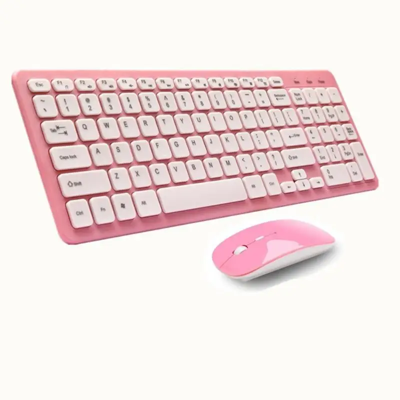 

2.4G Wireless Keyboard And Mouse Combo Russian Spanish Arabic Protable Mini Multimedia Keyboard Mice Set For Laptop PC