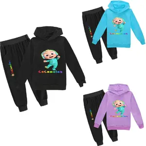 Kids Clothes Sets Cute Cartoon Tracksuit Girls Boys Fall Cotton Long Sleeve Hoodies Sweatershirt+Pants Children Casual Outfits