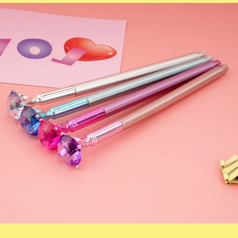 

2021 Hot Sale 40Pcs/Set Kawaii Diamond Gen Pens Magical Crystal Ball Pen 0.5mm Black Ink Color
