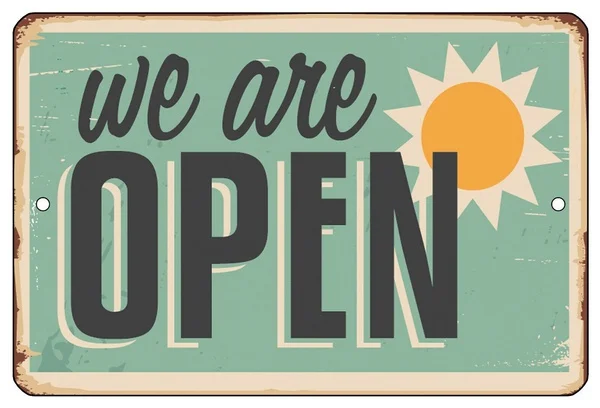 

Vintage We Are Open Metal Tin Sign 8x12 Inch Retro Home Kitchen Cafe Office Bar Pub Shop Art Wall Decor