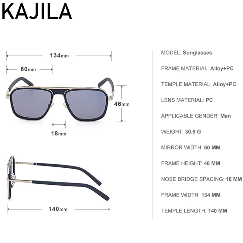 Ретро Квадратные Солнцезащитные очки для мужчин 2020 Роскошные брендовые стимпанк