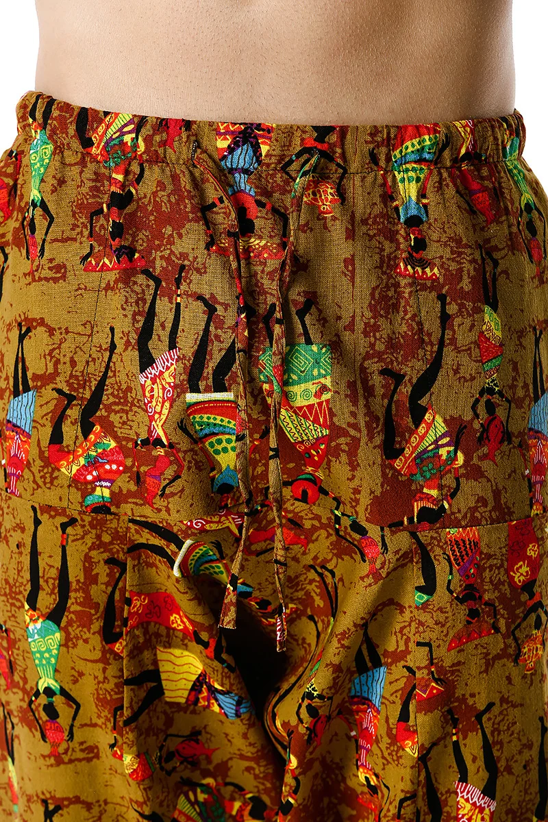 Мужские спортивные штаны Непальские шаровары широкие хиппи свободные для йоги