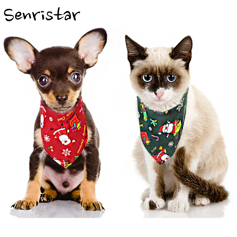

Рождественская собачья бандана для маленьких средних нагрудники собака полотенце шарф Мягкая Печать щенок шарф для котов собачий шарф для ...