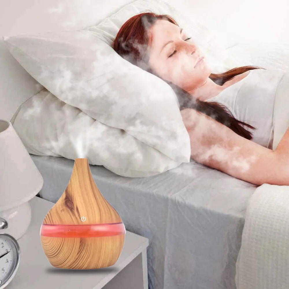 Увлажнитель-Ароматизатор воздуха ультразвуковой деревянный 300 мл USB | Дом и сад