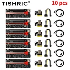 10 шт. TISHRIC Новинка 012 Pro PCIE Райзер для видеокарты Райзер Pci Express X16 с 3528 цветсветодиодный светодиодной вспышкой для Биткоин графического процессора майнинга