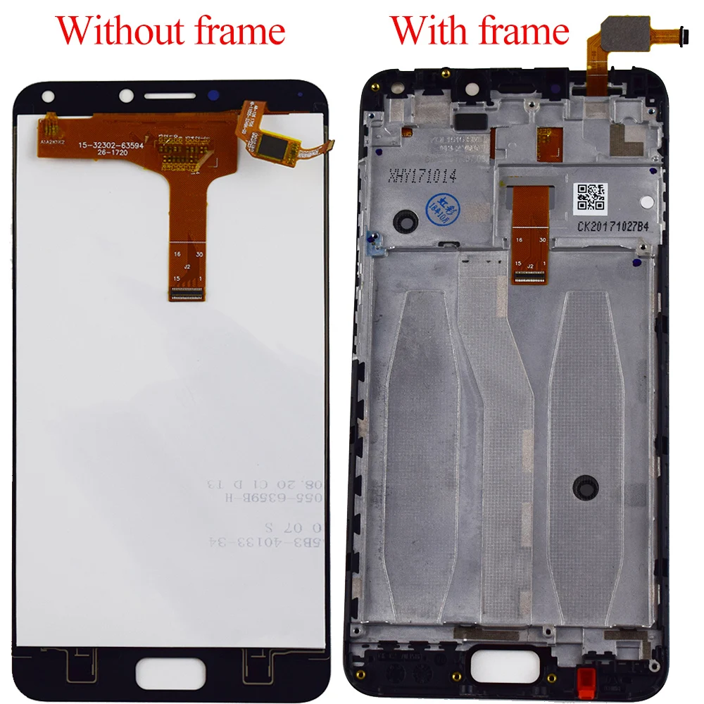 ЖК-дисплей для Asus Zenfone 4 Max ZC554KL X001D, панель монитора, экран + сенсорный экран, дигитайзер, сенсорная панель, стекло в сборе, рамка