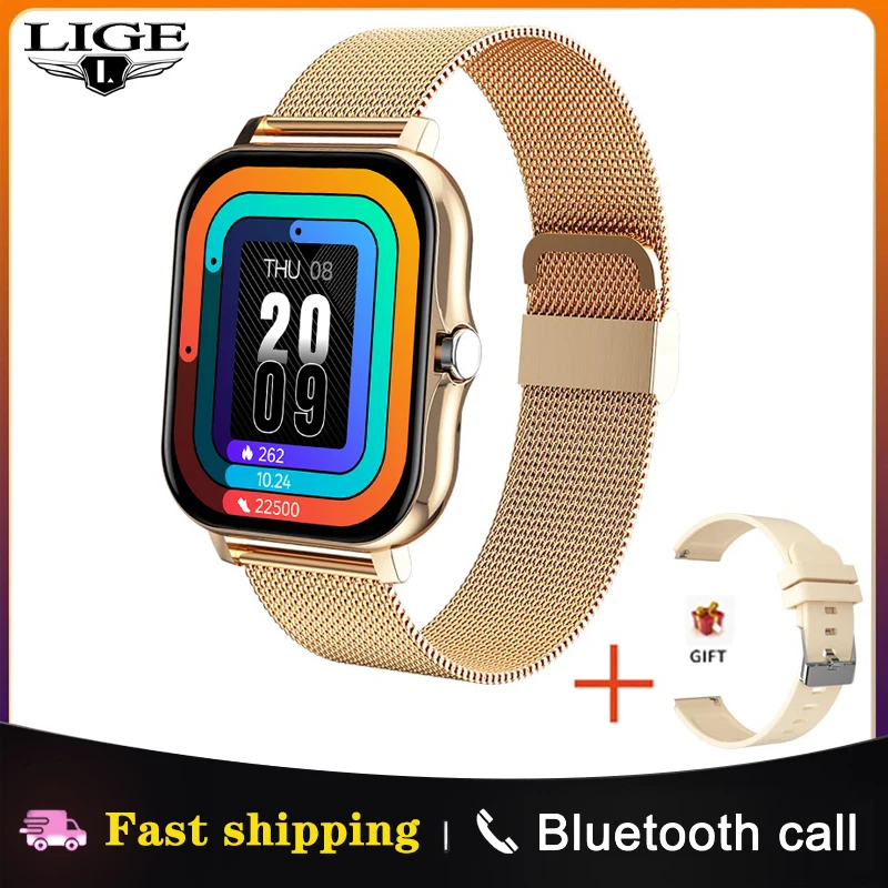 

2021 New Fashion Smart Watch Women Men Heart Rate IP68 Waterproof Bluetooth Call Smartwatch Ladies Sports Multifunction Watches