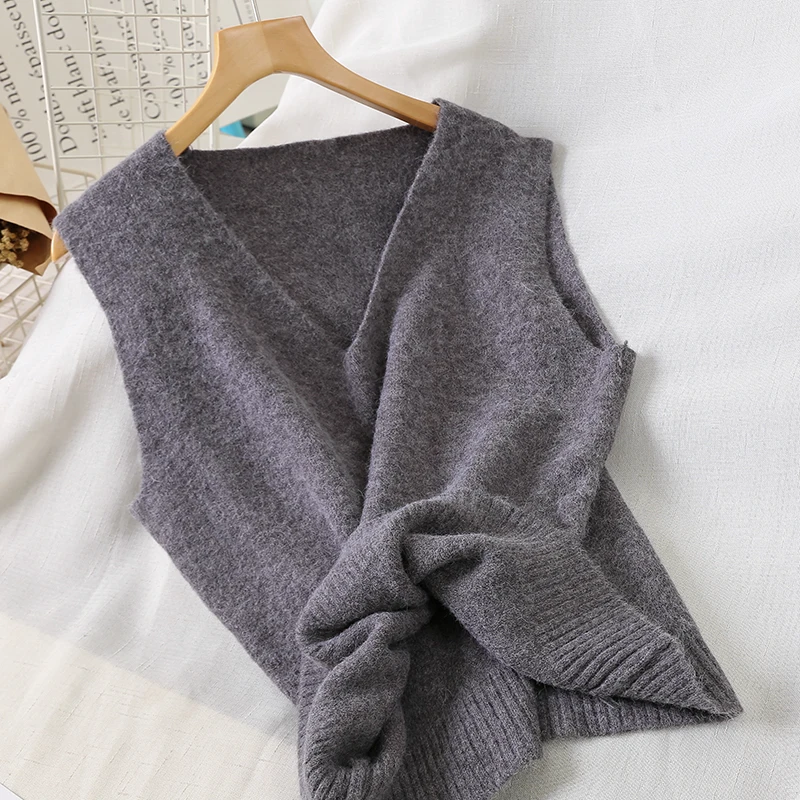 Heliar женский однотонный вязаный жилет верхняя одежда свитер с v-образным вырезом