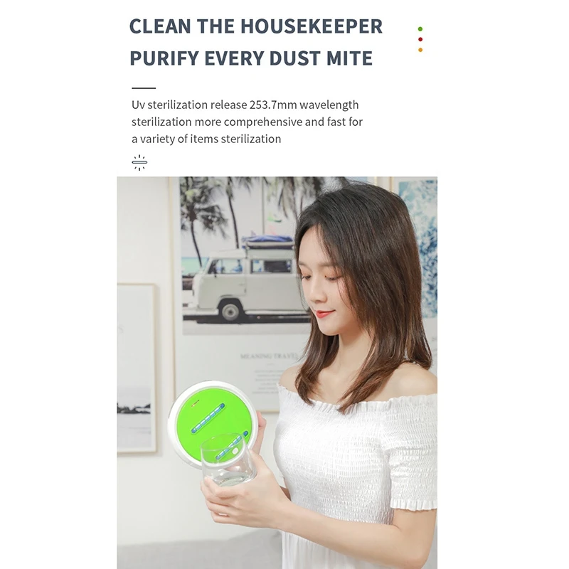 

Portable Smart Ultrasound Wireless Automatic Bacteria Killing Robot Anti Mite UV Vacuum Cleaner for Home Travel