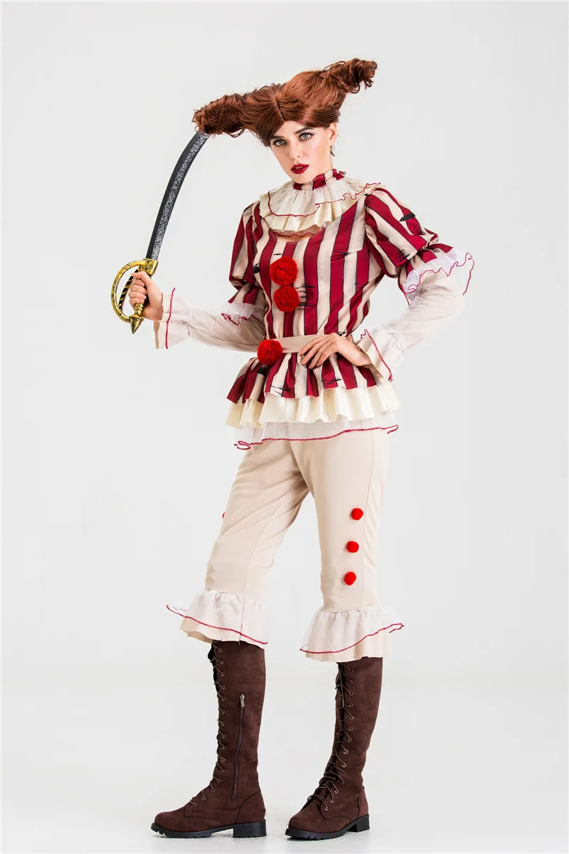 Костюм клоуна Джокера для косплея Pennywise мужская и женская модная одежда топ +