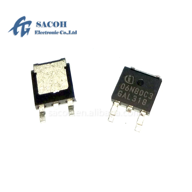 

New Original 10PCS/Lot SPD06N80C3 06N80C3 06N80 or SPD04N80C3 04N80C3 or SPD02N80C3 02N80C3 TO-252 6A 800V Power MOSFET
