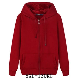 Свитшот мужской с капюшоном, на молнии, с длинным рукавом, черный, синий, серый цвета, большие размеры 5XL 6XL 7XL 8XL, Осень-зима