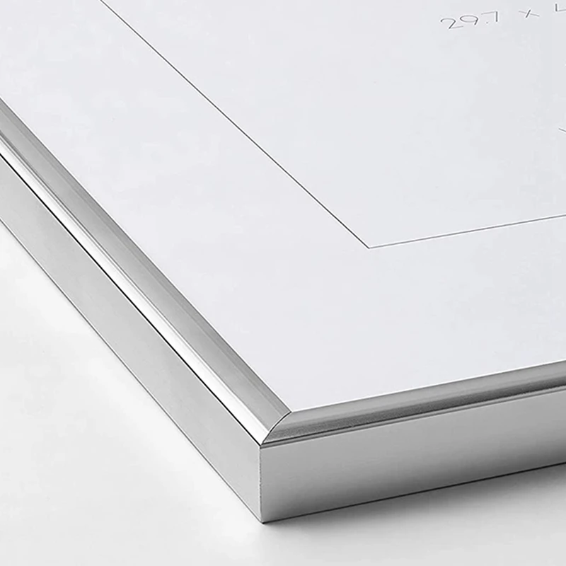 

2 Photo Frames, A3 Silver Photo Frame, with Non-Breakable Plexiglass, Family Photo/Poster Photo Frame, 30X42 CM
