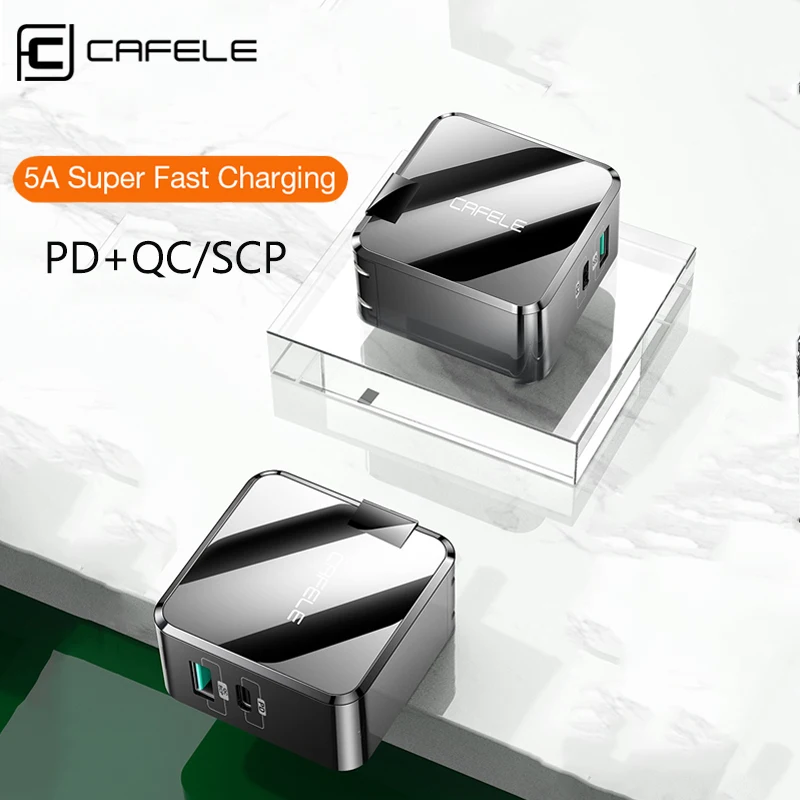 Cafele QC 4 0 3 SCP USB зарядное устройство 45 Вт PD для телефона 5A супер Тип C быстрое США