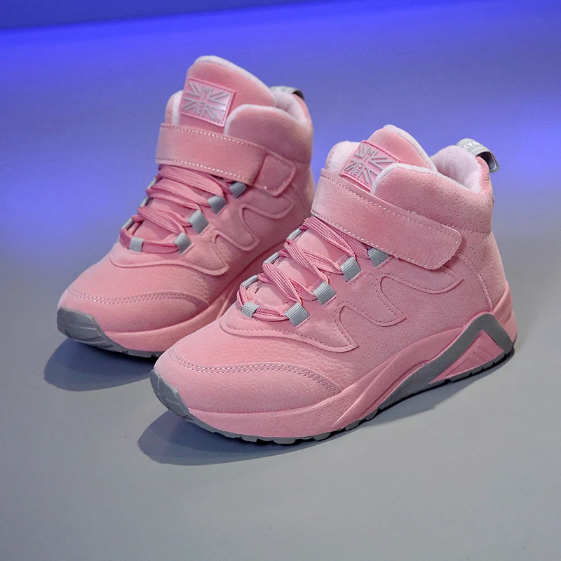 

Size 35-40 Womens Boots Winter Female Snow Botas Pu Leather Lace-Up Sneakers Round Toe Platform Mujer Wool Ankle Warm Shoes Y59