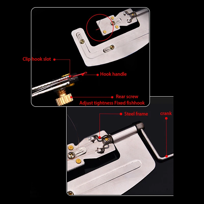 1Pc Stainless Steel Semi-automatic Fishing Hook Line Tier Tie Binding Device Tool | Спорт и развлечения
