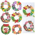 Алмазная картина сделай сам, декоративный венок особой формы для творчества, висячий венок для дверей, окон, стен, Рождественское украшение для дома