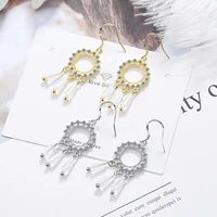 new fashion 925 sterling silver earrings for women jewelry dreamcatcher crystal water drop earring gilr party accessories gifts