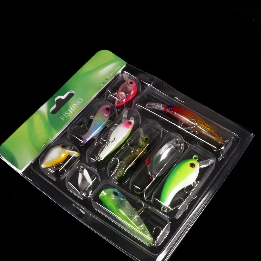 

Приманка, бионическая жесткая мини-приманка Minobo, с блестками, 10 карт