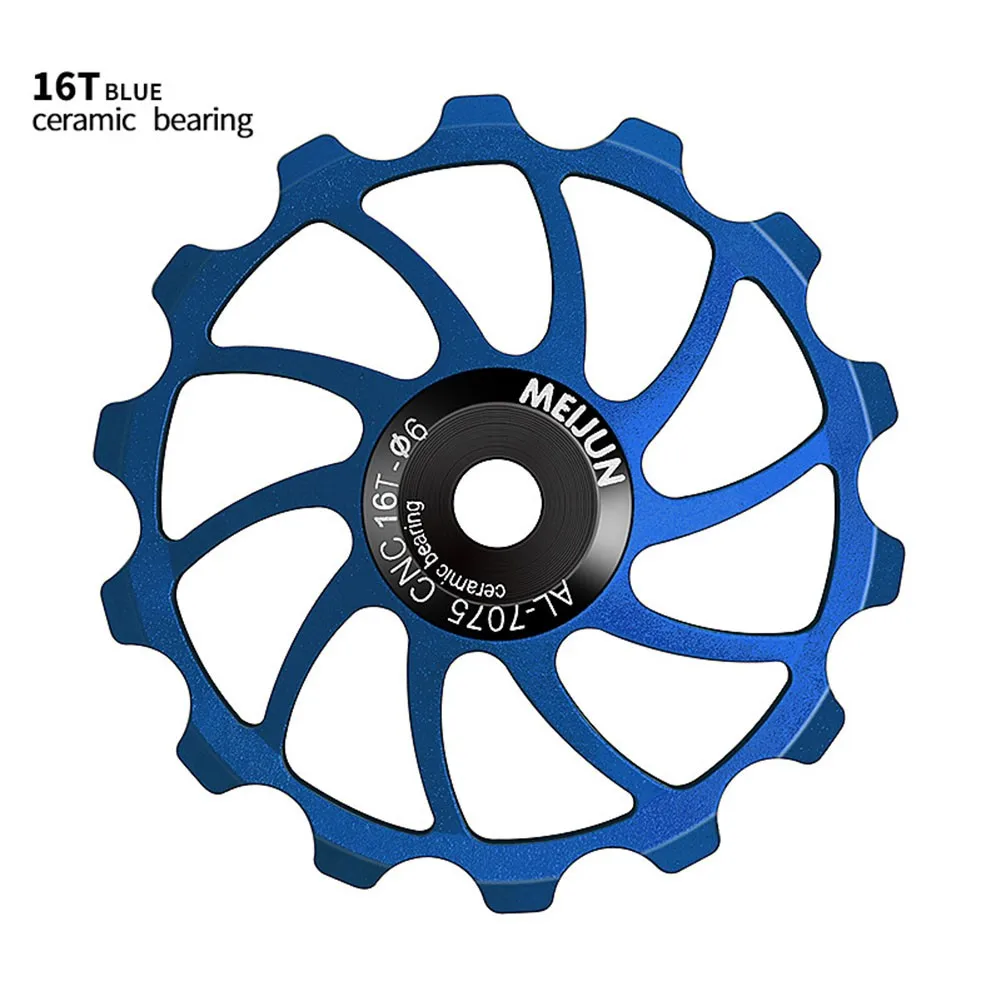 

16T Bicycle Rear Dial Guide Wheel MTB Road Ceramic Bearing Jockey Wheel Rear Derailleur Transmission Guide Bearing Cycling Parts