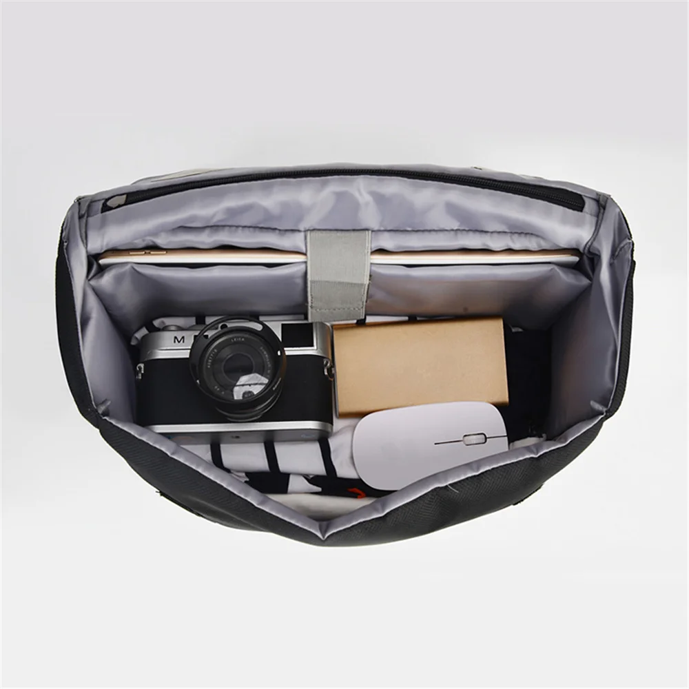 

Multi-functional Camera Shoulder Bags Waterproof Dustproof For Men Adjustable Strap Black practical