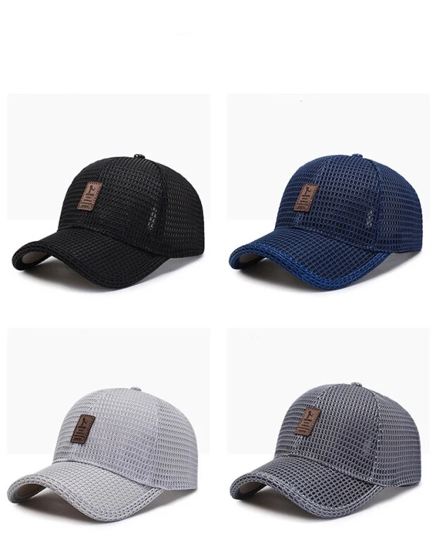 

2019 New Hiphop Hat Sunproof Cap Visor For Men Women Adjustable Mesh Baseball Cap Outdoor Sunscreen Breathable wholesale