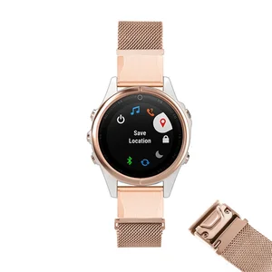 Ремешок для часов Fenix 6S, Миланский магнитные петли, 20 мм, из нержавеющей стали, для Garmin Fenix 5SFenix 5S Plus