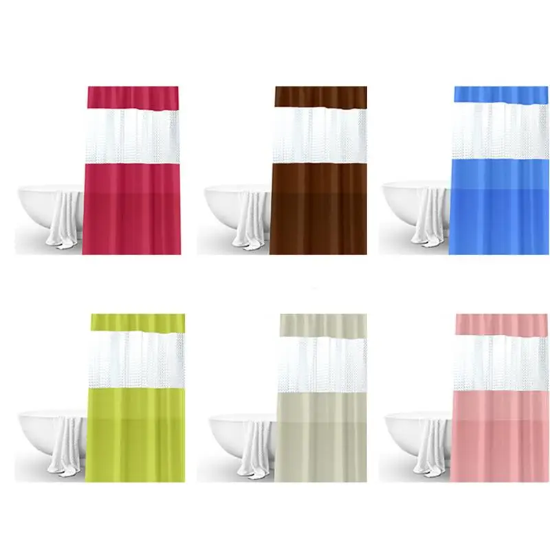 Комбинированная занавеска для душа водонепроницаемая перегородка ванной PEVA