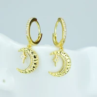 womens earrings micro pave moon earrings crescent jewelry crescent charm earrings earrings jewelry supply