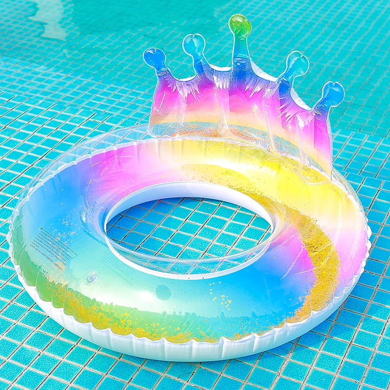Надувной бассейн с плавным кольцом и радужными блестками|Плавательные круги| |