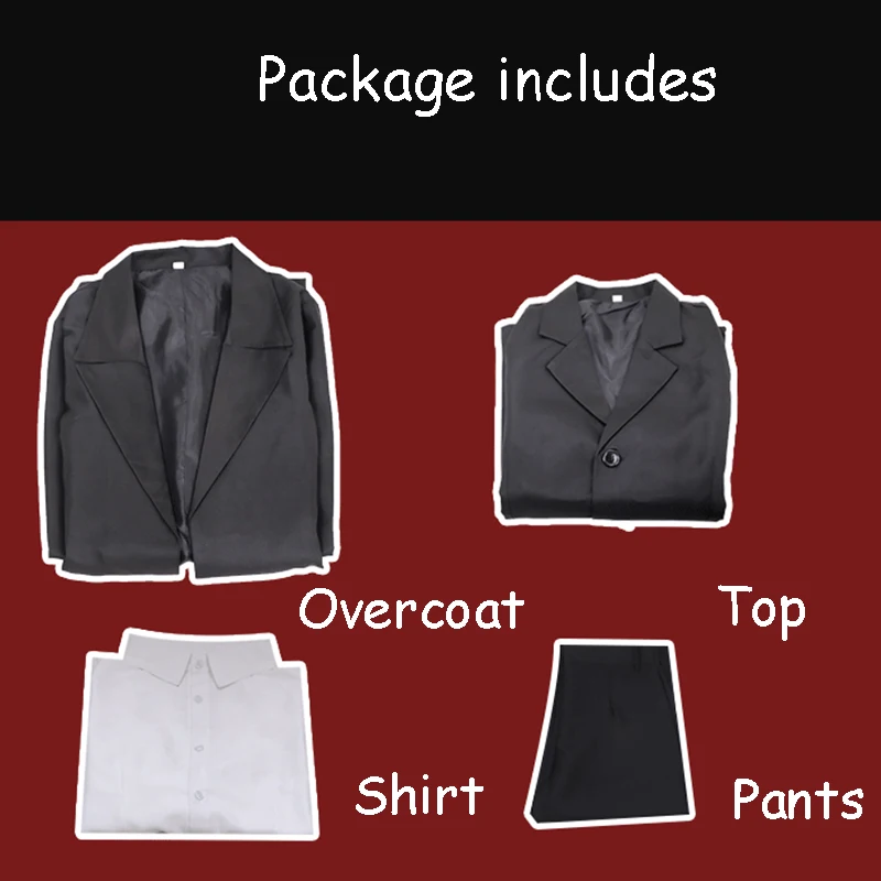 

Anime Comic Stray Dogs Cosplay Costumes dazai osamu Cosplay Costume Uniforms Men Black Clothes Overcoat Suits Cartoon Full Sets