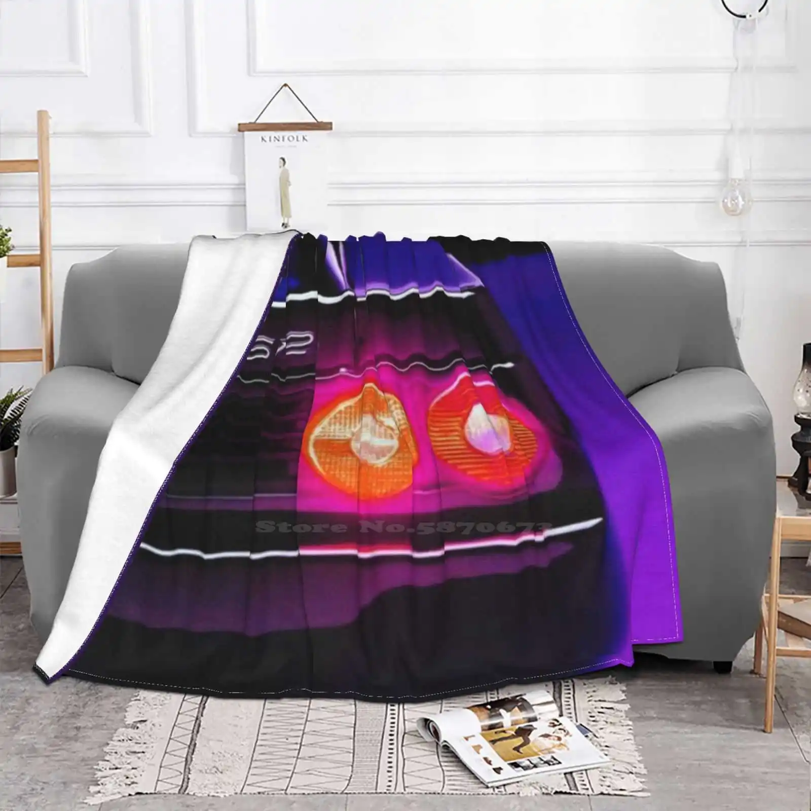 Фиолетовая Автомобильная Маска С закатом Vaporwave одеяло для кондиционирования