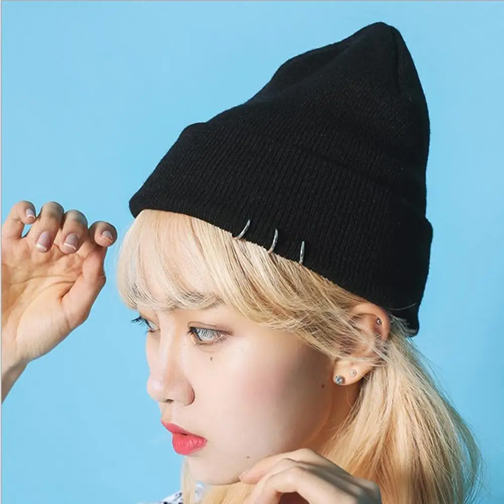 

Beanies For Women Men Solid Woolen Thickened Knit Cap Warm Hat Man Beanie Winter Hats Bonnet Hat Warmer Soft Hat