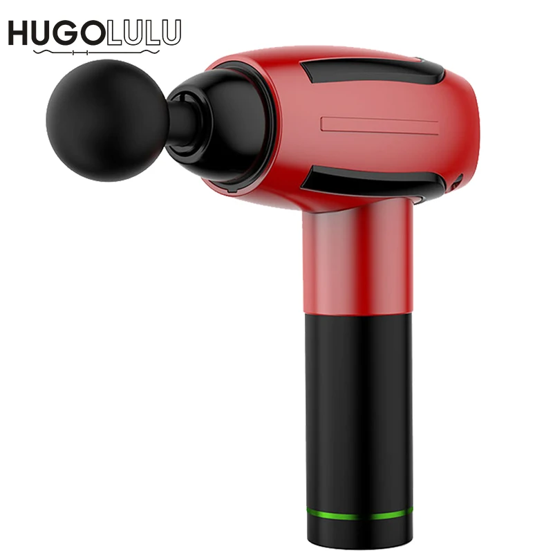 

New LCD Black Touch Screen Body Massage Gun Muscle Management Training Tissue Exercising 6 Replaceable Massage Heads Bag