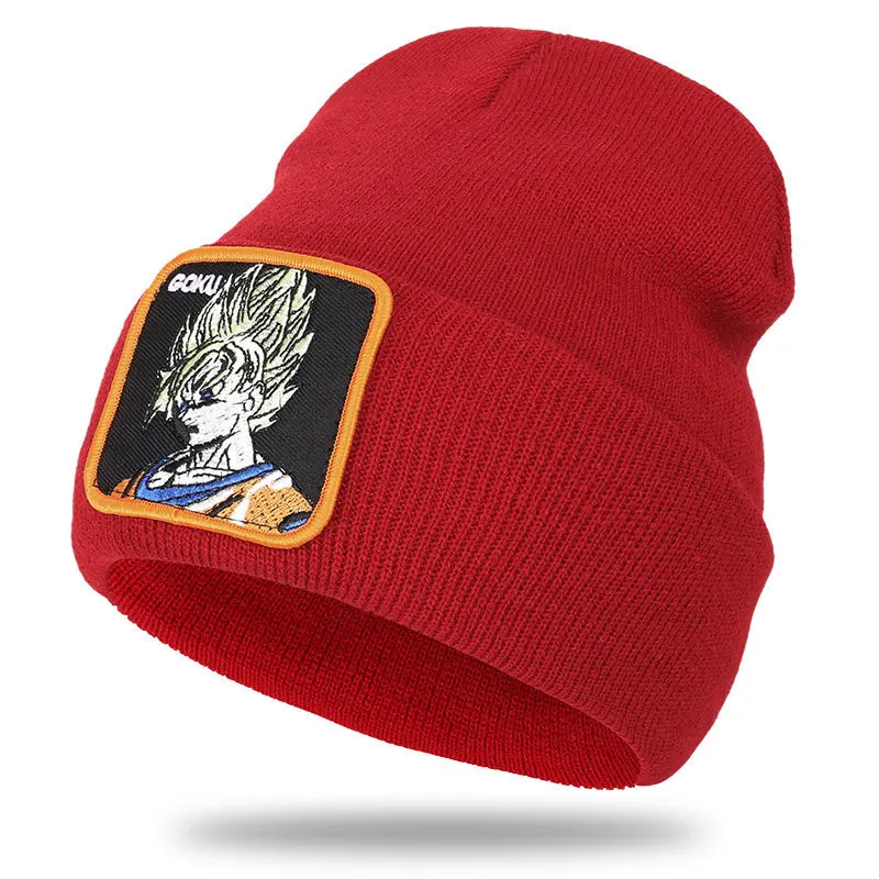 Dragon Ball GOKU Vegeta Beanie, высококачественные хлопковые повседневные шапочки для мужчин и женщин, теплая вязаная зимняя шапка, модная однотонная шапка унисекс