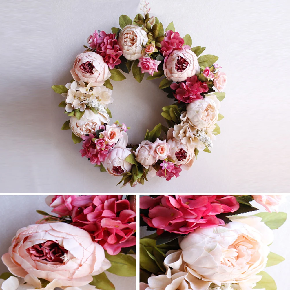 Пасхальный венок сделай сам Европейский Винтажный искусственный цветок пион