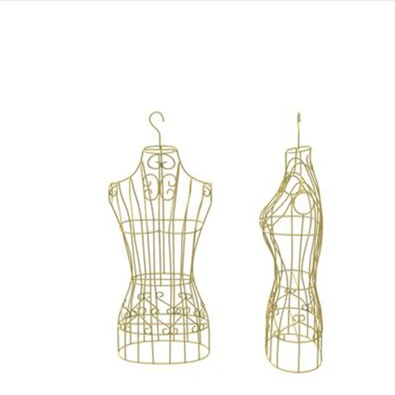 

3style High Quality Props Female Half Length Gold Mannequin Wedding Dress Display Rack Window Platform Cloth Mannequin D124