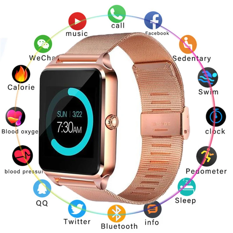 Z60 Смарт часы GT08 плюс металлический ремешок Bluetooth наручные Смарт часы Поддержка камеры Sim TF карты Android и IOS PK Y1 S8 X7D DZ09 V8 A1