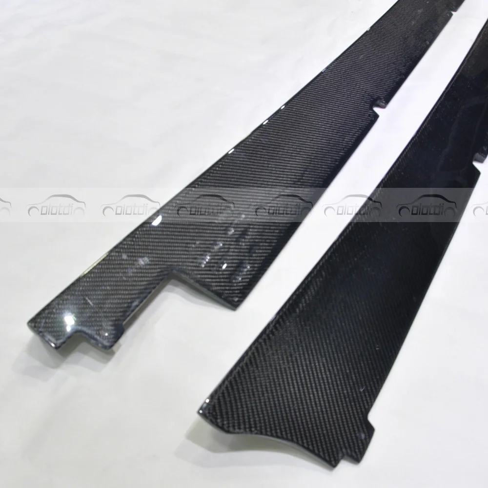 Автомобильный стайлинг боковые юбки из настоящего углеродного волокна
