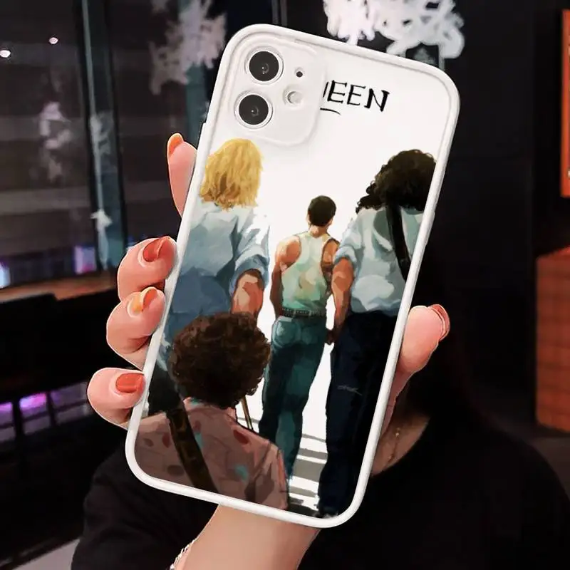 

Rock singer Freddie Mercury Queen Phone Case Matte Transparent for iPhone 7 8 11 12 s mini pro X XS XR MAX Plus cover funda