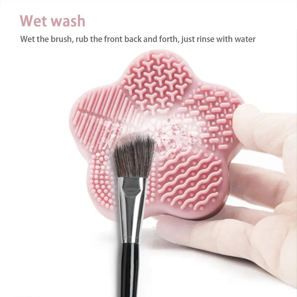 

Коврик для чистки кистей для макияжа, щетка для мытья, скруббер, коврик для чистки, средство для очистки кистей для макияжа