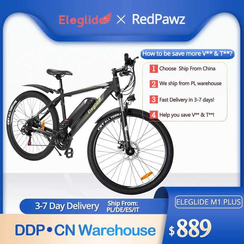 

Горный Электрический велосипед ELEGLIDE M1 PLUS, 250 Вт, 21 скорость s, 36 В, 100 Ач, съемный аккумулятор 25 км/ч, максимальная скорость до км