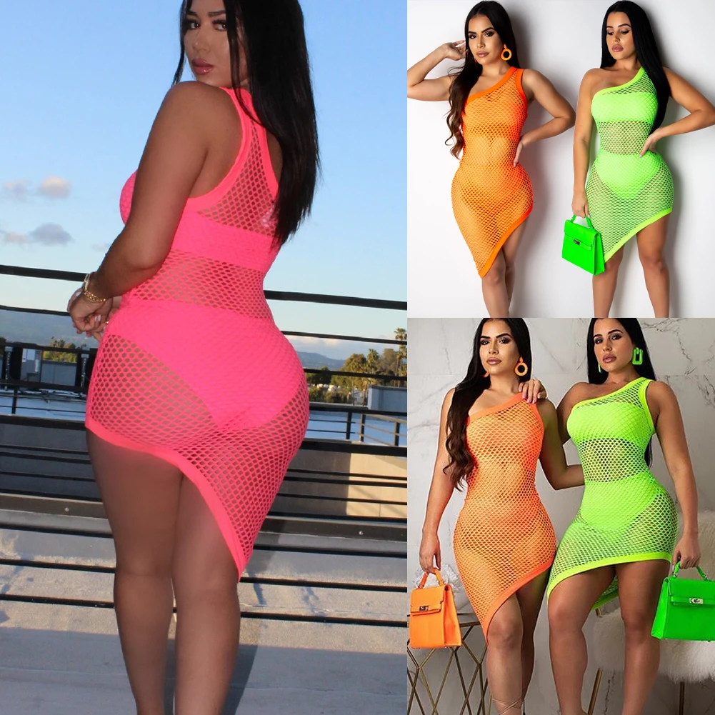 

Женский сексуальный цельный купальник в клетку, для отдыха, на одно плечо, с вырезами, Пляжное бикини, накидка, повседневные, вечерние, солнц...