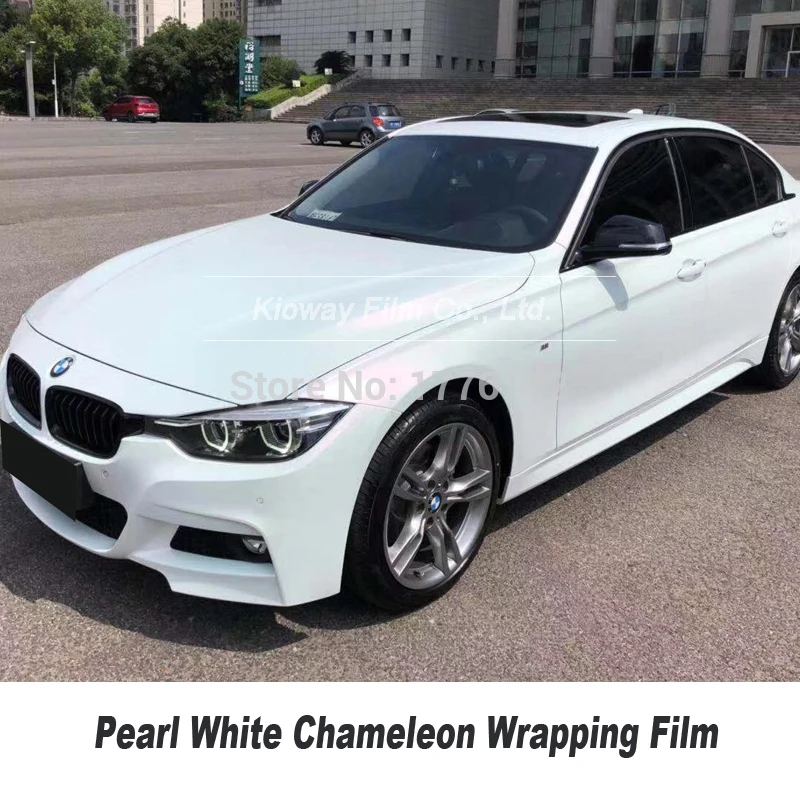 Pearlescent Satin Matte White Pearl Blue Matt Chameleon Vinyl Wrap Film Air Free Glossy Pearl White Car Wrap 1 52 20m Roll Aliexpress