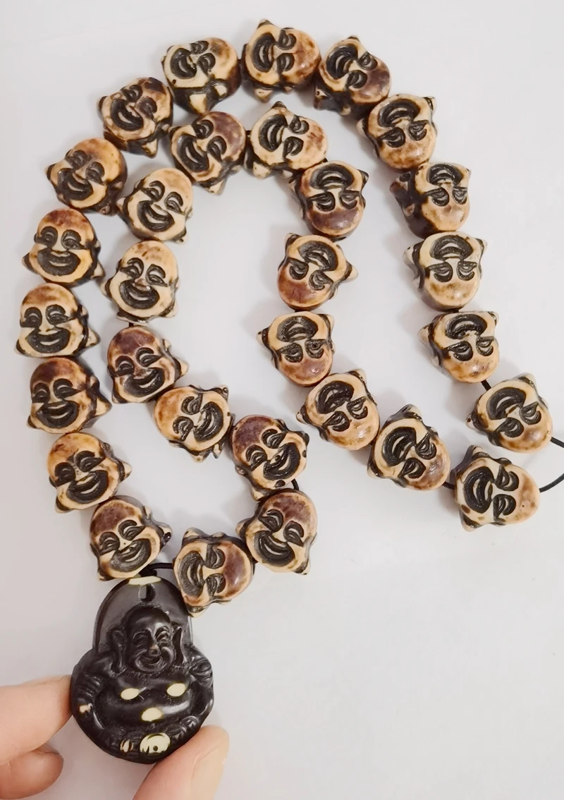 

Exaggerated Imitation Carving Vintage Ethnic Amulet Buddhist Necklace Classic Buddha Pendants