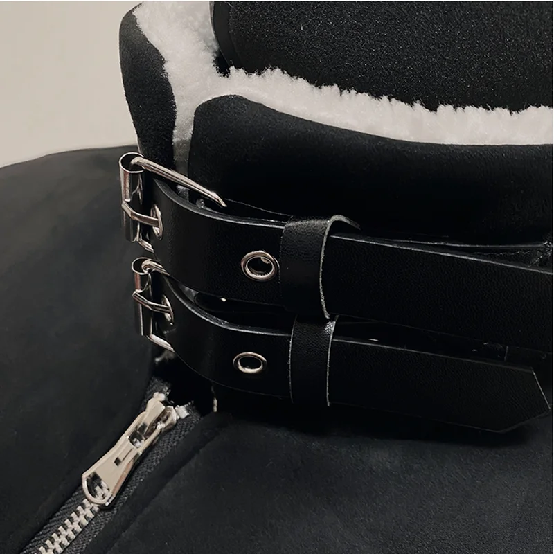 Autumn Winter Suede Men Jackets Plus Velvet Thickened Lapel Collar Motorcycle Parkas Casual Social Street Coats Chaquetas Hombre